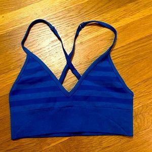 Lululemon Blue sports bra cross back